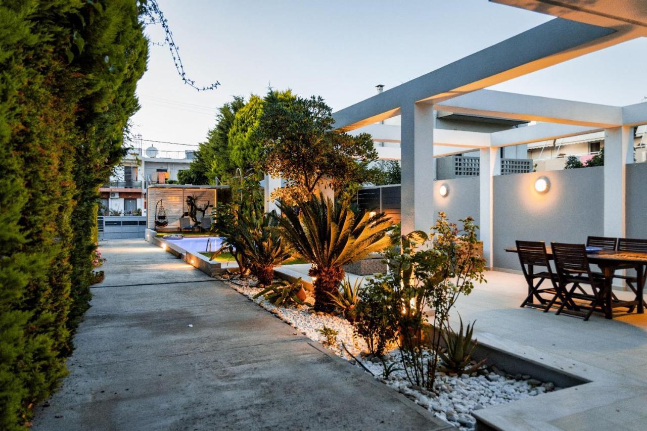 Luxury Villa Hestia Grey With Private Pool Rethymno  Bagian luar foto