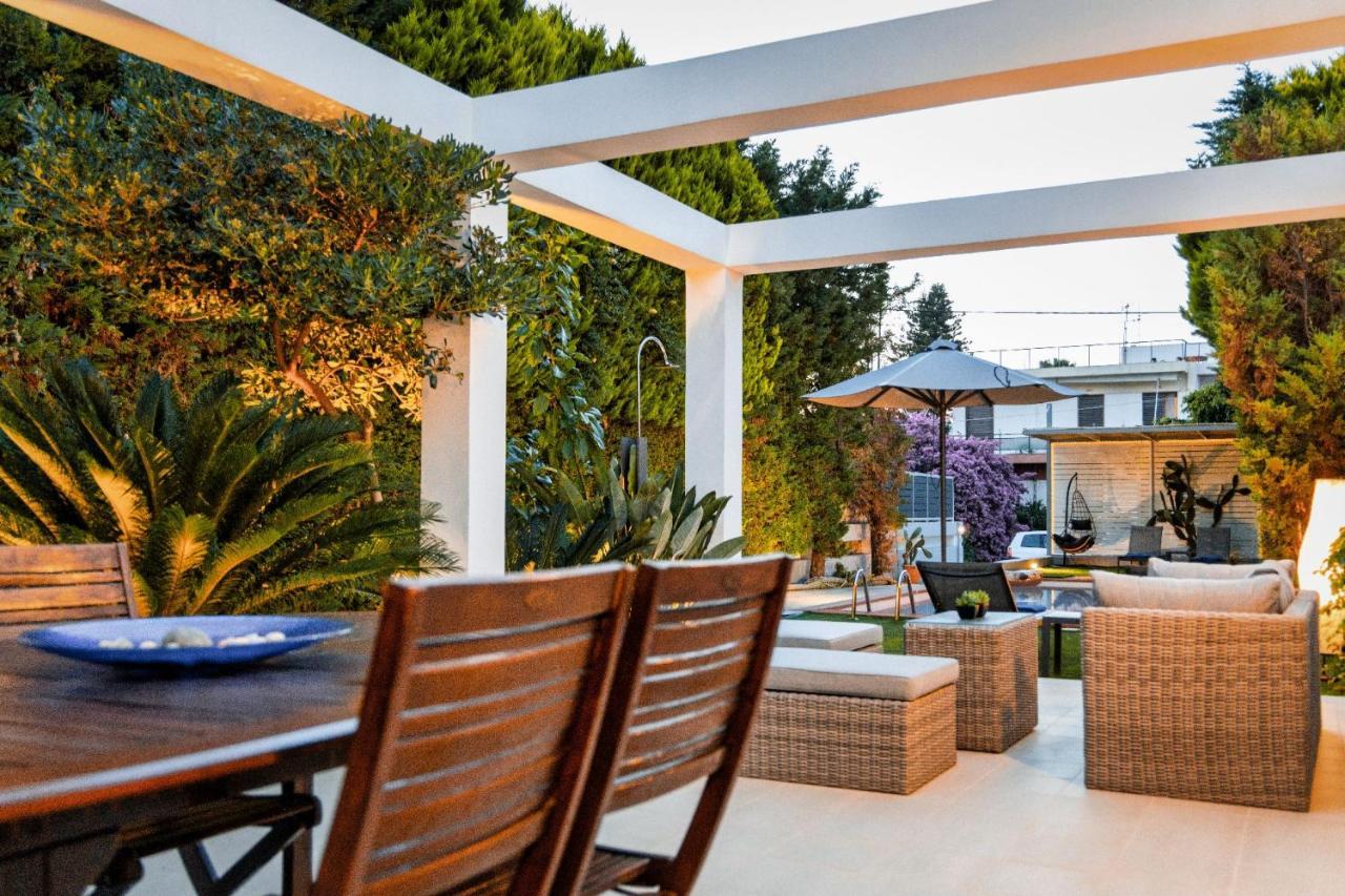 Luxury Villa Hestia Grey With Private Pool Rethymno  Bagian luar foto