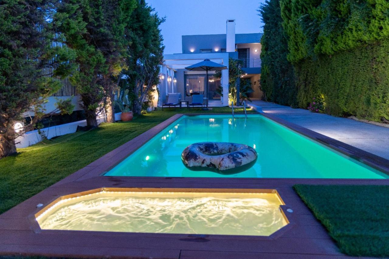 Luxury Villa Hestia Grey With Private Pool Rethymno  Bagian luar foto